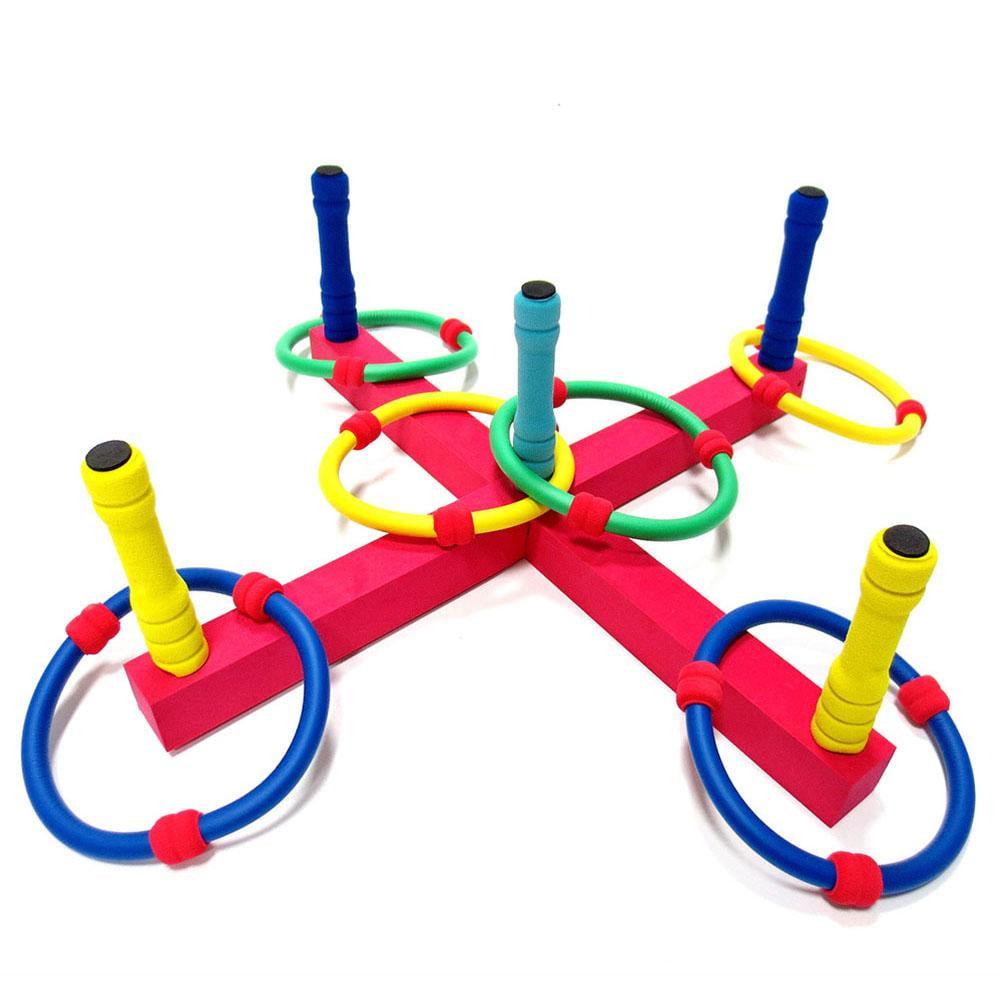 Ring Toss Yard Game Set Outdoor Indoor Ring Toss Game with Soft Rings
