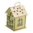 thumbnail image 2 of Adorno navideño colgante decorativo con luz nocturna de casa de madera en miniatura que  EstiloE Macarena Casa de madera, 2 of 8