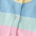 thumbnail image 6 of GYRATEDREAM Toddler Girls Cardigan Sweater Kids Uniform Tops Crew Neck Long Sleeve Rainbow Srtipe Sweaters 3-7 Years, 6 of 9