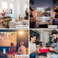 thumbnail image 2 of Mini Projector, Supporting 1080P High Definition Resolution, Portable Projector Screen with Projector Stand, Automatic Vertical Trapezoidal Correction,Equipped with WiFi and Bluetooth Functions,Blue, 2 of 8