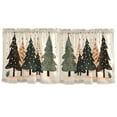 thumbnail image 7 of Yayeee Kitchen Curtains Set of 2 Light Filtering 57"x24" Over Sink Window Panels, Beige Christmas Trees, 7 of 7