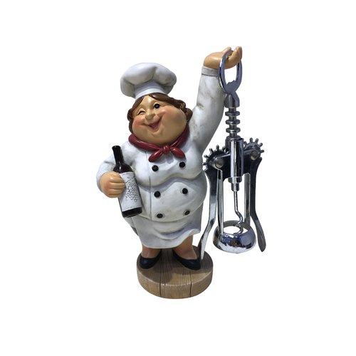 Wine Bodies Winking Fat Lady Italian Chef Figurine