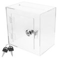 thumbnail image 4 of OULII 1Pcs Simple Design Rectangular Donation Box with Lock for Public Events 5.9x5.9x3.9in, 4 of 8