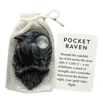Pocket Raven Decorative Ornament, Acrylic Hand Polished Surface No Burrs No Odor, Suitable For Living Room Study Bedroom Foyer Desktop Decoration And Gift For Life Enthusiasts