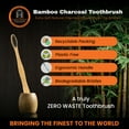 thumbnail image 6 of Bamboo Charcoal Toothbrush | Pack | Extra Soft Natural Charcoal Infused Floss-Tip Bristles | Organic, Natural, Sustainably Grown Wood Toothbrushes, 6 of 6
