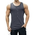 thumbnail image 2 of Yiaimeir Men's Sleeveless Ribbed Henley Tank Top Comfortable Button-Down Summer Muscle Tank Tops For Casual Wear Gym & Outdoors,Size S-3XL, 2 of 4