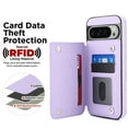 thumbnail image 3 of Dteck for Google Pixel 9 Pro XL Case PU Leather Wallet with Card Holder, Flip Cover Kickstand Magnetic Closure Shockproof Heavy Duty Hard Protective Case, Purple, 3 of 7