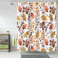 thumbnail image 2 of Fall Shower Curtain Autumn Leaf Shower Curtains for Bathroom Orange Leaves Bath Curtains Sets with Hooks for Autumn Thanksgiving Seasonal Bathroom Decor Polyester Fabric Waterproof 72 x 72 in, 2 of 6