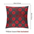 thumbnail image 4 of Phish Donut Pattern-Grey &amp; Red Throw Pillow, 1 Set of 2, Various Sizes, 4 of 7