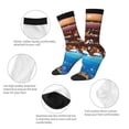 thumbnail image 6 of Goofa Animals On Noah's Ark2 Printed Men's Crew Socks, Soft Durable Breathable Moisture-Wicking with Odor Control Cotton socks, 6 of 9