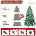 thumbnail image 3 of PE/PVC Hybrid Artificial Christmas Tree – 4ft/5ft/6ft/6.5ft/7ft/7.5ft/8ft/9ft Holiday Tree with Metal Stand, Safe & Durable, 3 of 8