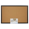 Quartet Cork Bulletin Board, 24" x 36", Black Frame