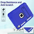 thumbnail image 5 of BMOUO Case for iPad (A16) 11th Generation 11 Inch 2025/iPad 10th Generation 10.9" 2022 - with Kickstand & Pencil Holder, Heavy Duty Shockproof Protective iPad 11th 10th Generation Case, Black+Blue, 5 of 7