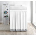 thumbnail image 3 of Dual Tone Dorm Bed Skirt, Ruffled Dual Tone Dorm Size Bed Skirt - 100% Microfiber Fabric, Dual Tone Dorm Bed Skirt Twin XL Size College Dual Tone Dorm Bed Skirt 30" Drop - Light Grey and White Solid., 3 of 4
