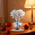 thumbnail image 4 of HuiXinOu Crystal Floral Vase Acrylic Centerpiece for Valentine's Day Romantic Tabletop Mantel Wedding Anniversary Decor, 4 of 6