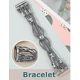 thumbnail image 2 of TOYOUTHS Beaded Bracelet Band Compatible with Versa 2/ Versa/Versa Lite Bands Women, Boho Soft Elastic Stretchy Nylon Braided Strap Fancy Charms Designer Breathable Sport Wristband, 2 of 6