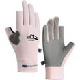 thumbnail image 1 of Unisex Finger Fishing Gloves Breathable UV Sun Protection Gloves Grip, 1 of 8