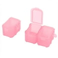 thumbnail image 2 of Unique Bargains Plastic 3 Compartments Travel   Box Holder Storage Case Clear Pink, 2 of 2