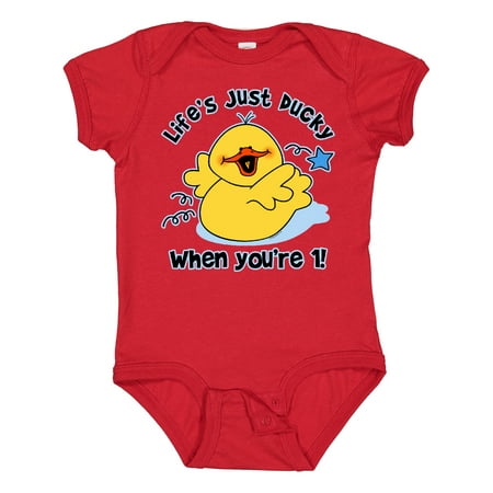 

Inktastic Life s Ducky 1st Birthday Gift Baby Boy or Baby Girl Bodysuit