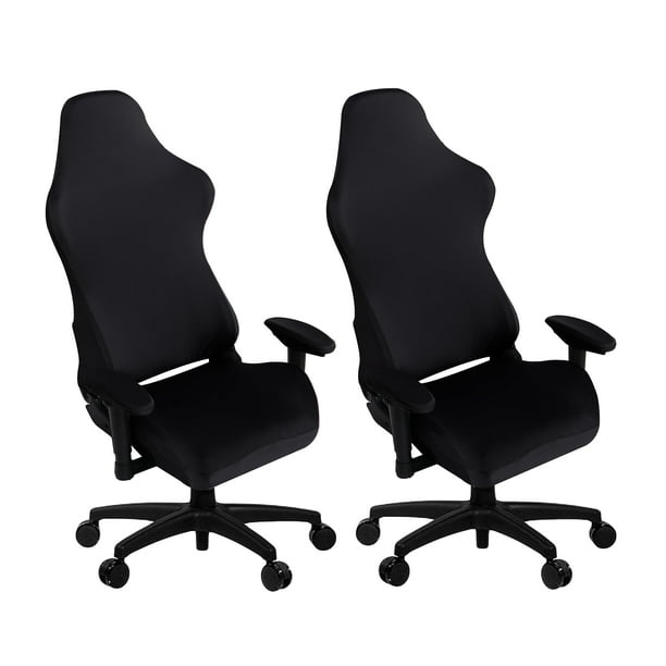 Funda para muebles SARAFLORA, paquete de 2 fundas para sillas de juego, color negro