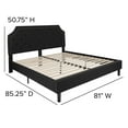 thumbnail image 5 of Flash Furniture Brighton King Size Tufted Upholstered Platform Bed in Black Fabric with 10 Inch CertiPUR-US Certified Pocket Spring Mattress, 5 of 10