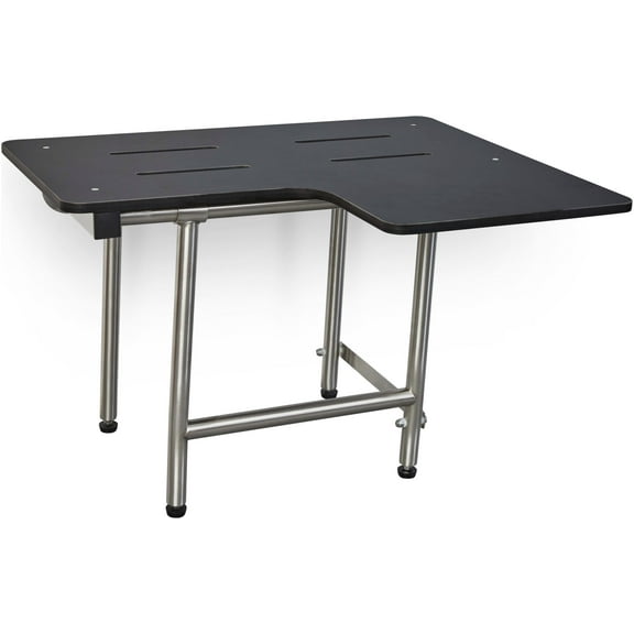 Seachrome Slr2-280225-Ps Signature 28" Wall Mounted Reversible Shower Seat - Black