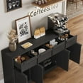 thumbnail image 4 of Modern Multi-Size Sideboard Buffet Cabinet - Wood Grain Panels & Drawer Storage, Perfect for Kitchen/Dining Room, 4 of 7