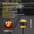 thumbnail image 4 of Luces LED de posición laterales delanteras y traseras redondas de 3/4", impermeables, 12 V, para coche y camión (10 unidades, ámbar), 4 of 5