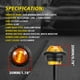 thumbnail image 4 of Luces LED de posición laterales delanteras y traseras redondas de 3/4", impermeables, 12 V, para coche y camión (10 unidades, ámbar), 4 of 5
