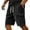 Black, variant on Mens Corduroy Shorts Casual Elastic Waistband Big and Tall Shorts Lightweight Work Short with Pockets