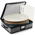 thumbnail image 1 of StorageBud Contenant de Rangement pour Vaisselle en Porcelaine avec Séparateurs, pour Ensembles de Plateaux, Rangement de Vaisselle Rembourré, Coque Rigide et Empilable, Poignées et Fermetures Éclair pour le Transport, 1 of 7