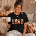 thumbnail image 3 of Pumpkin Spice Coffee Fall Shirt, Cute Autumn Latte Drinks Graphic Comfort Colors Tee, Cozy Pumpkin Season Halloween Thanksgiving Gift - Black, S, 3 of 4
