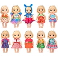 thumbnail image 3 of Set de ropa para muñecas ebuddy Fashion de 10 a 14.5 pulgadas, 10 juegos, 3 of 8