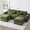 Green, variant on LUXAPA 120" Modular Sectional Sofa with Movable Ottomans, U-Shaped Couch for Living Room, No Assembly Required, Green