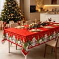 thumbnail image 6 of Christmas Tablecloth Disposable Waterproof Table Cover for Holiday Decor Christmas Party Decoration Red, 6 of 6