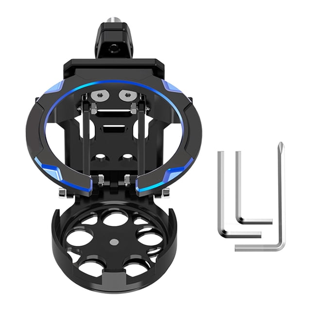 RKSTN Water cup holder Folding Turntable Water Cup Aluminum Alloy Folding Cup With Rotation Turntable And Screws Tool Light Bicycle Bottle For Motorcycles Bicycles