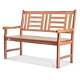 thumbnail image 1 of Banco exterior VEVOR Wood para 2 personas con respaldo y reposabrazos, 1 of 9