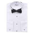 thumbnail image 2 of Berlioni Men's 	Wing Tip Collar Tuxedo Bow-tie Dress Shirt White, 2 of 2