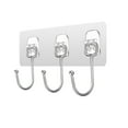thumbnail image 1 of Pompotops Sticky Hooks Behind Door Hanger Clothes Towel Kitchen Transparent Punch-free Hook Clearance, 1 of 3