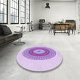 thumbnail image 4 of Ahgly Company Machine Washable Indoor Rectangle Transitional Purple Area Rugs, 2' x 5', 4 of 7