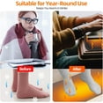 thumbnail image 6 of Heated Desk Pad Mouse Pad - Heated Desk Mat - Warm Desk Pad - 3 Levels Heating & 4 Hours Auto Shut-Off, PU Leather Mouse Pad - 31.5 x 13 inch (Medium Grey), 6 of 12