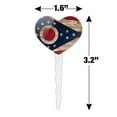 thumbnail image 6 of Rustic Distressed Ohio State Flag Heart Love Cupcake Picks Toppers Decoration Set of 6, 6 of 6