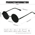 thumbnail image 6 of KANASTAL Polarized Round Sunglasses for Women Men Circle Style Black Sun Glasses Hippie UV400 Protection Retro, 6 of 8