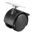 thumbnail image 3 of Swivel Casters 2 inch Nylon 360 Degree Top Plate Caster Wheels with Brake 4Pcs, 3 of 6