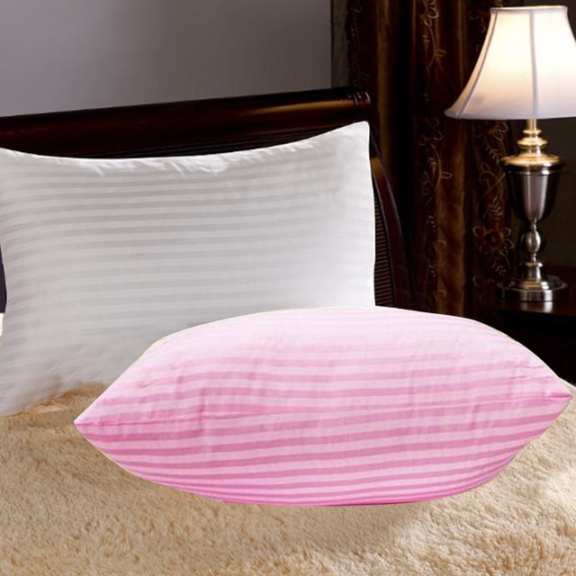 Fiudx Relleno de Almohada, Relleno de Algodón Suave, Soporte Resistente, Blanco y Rosa, Esencial para La Decoración Del Hogar, Uso Versátil, Hipoalergénico, Tamaño 15.7 X 26.7 Pulgadas