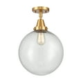 thumbnail image 3 of Innovations Lighting  Caden Beacon - 1 Light 12" Flush Mount Satin Gold/Seedy, 3 of 4
