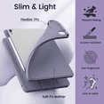 thumbnail image 4 of DWPSG Case for iPad (A16) 11th Generation 11 inch 2025, iPad 10th Generation Case 10.9 inch 2022 with Pencil Holder, Smart Trifold Stand Cover with Slim Soft TPU Back Shell, Purple, 4 of 9