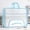 Blue, variant on Hovilon Large Capacity Mesh File Bag with Zipper - Transparent Horizontal Document Organizer for A4 Papers - Portable Handheld Tutoring Tote for Office and Home - Pink
