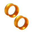 thumbnail image 2 of Thin Silicone Ear Plugs Tunnels Flexible Ear Earlets Silver and Gold metallic Flexible Expander Piercing Jewelry - Pack of 2, 2 of 3