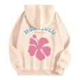 thumbnail image 2 of Rigardu Chandails à Capuchon pour Femmes Pull Mode Décontractée Imprimé Floral Sweat à Capuche avec Cordon de Serrage Chandails à Capuchon pour Femmes Beige TG, 2 of 5